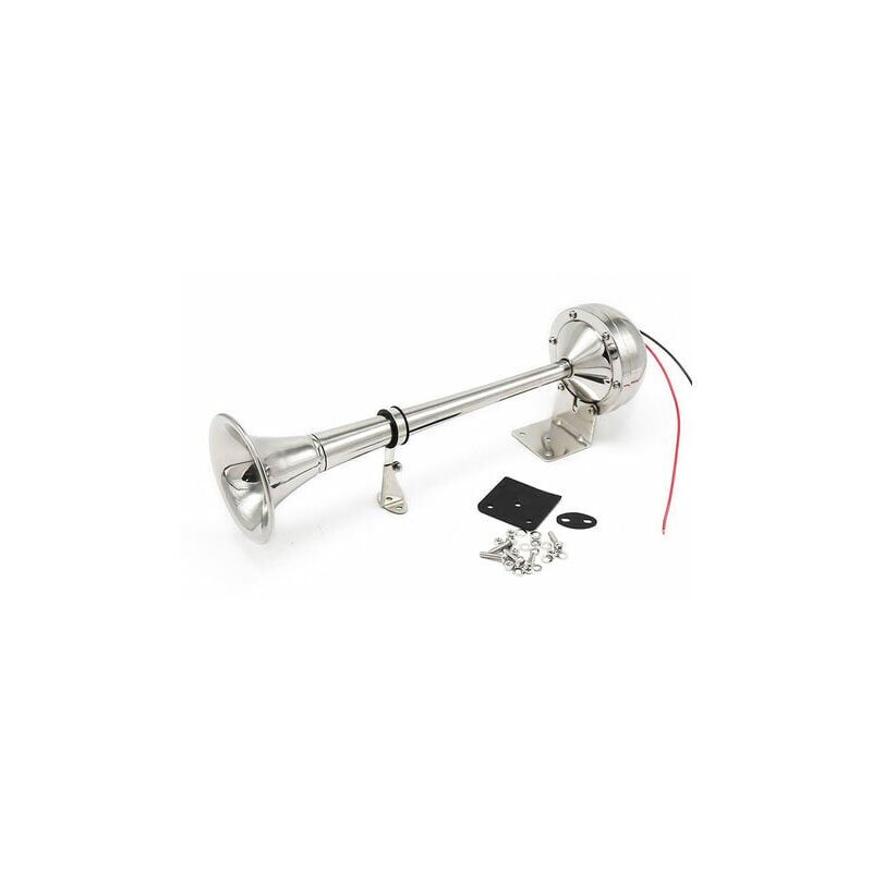 foto del prodotto kzq clacson in acciaio inossidabile a tubo singolo da 125 db clacson per yacht, clacson per barche da 12 v, clacson elettrico per auto