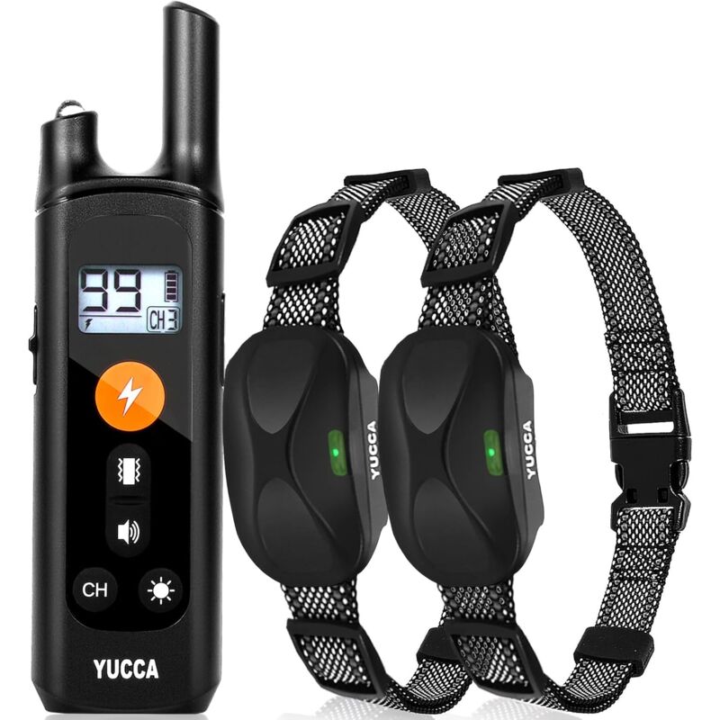 foto del prodotto kzq collare antiabbaio per cani con telecomando 890 m , collare elettrico per addestramento con 4 modalit di addestramento, collare antiabbaio