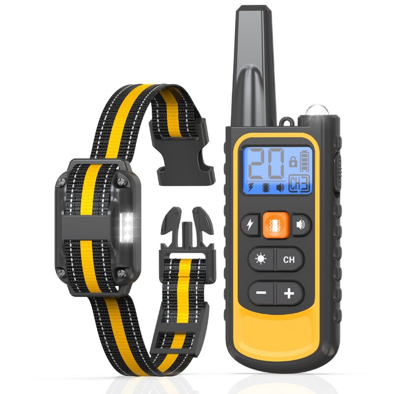 foto del prodotto kzq collare per addestramento cani, collare elettrico ricaricabile per cani, collare per addestramento cani con vibrazione, suono, scossa statica e