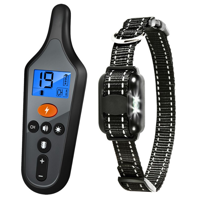 foto del prodotto kzq collare per addestramento cani, collare elettrico ricaricabile per cani, collare per addestramento cani con vibrazione, suono, scossa statica e