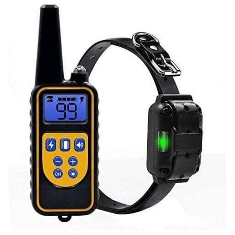 foto del prodotto kzq - collari da addestramento per cani collare da addestramento antiabbaio da 800 metri con telecomando ricaricabile e ipx7 completamente impermeabile