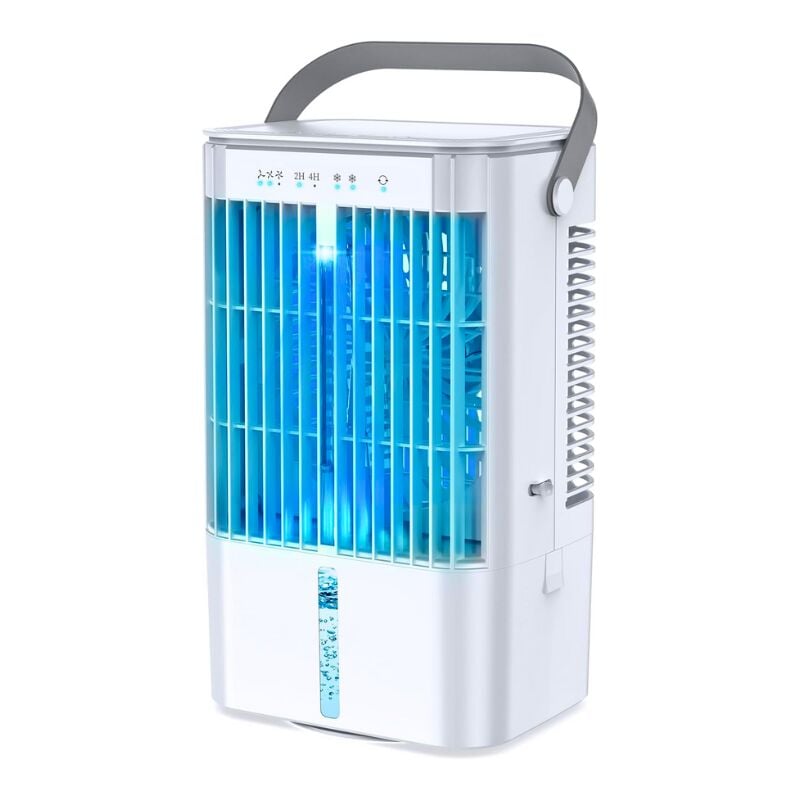 foto del prodotto kzq condizionatore d aria portatile mini raffrescatore d aria a risparmio energetico con grande serbatoio d acqua, raffreddamento a 3 stadi, led a