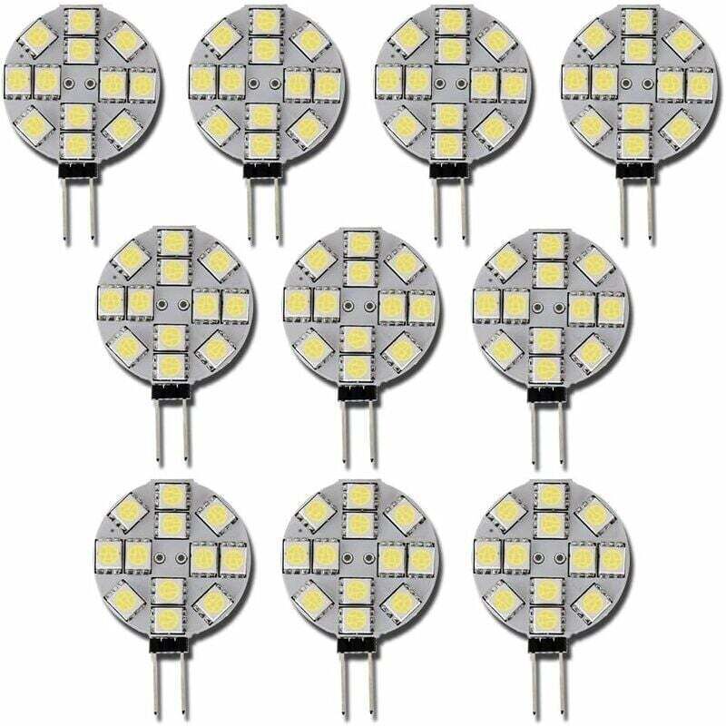 foto del prodotto kzq confezione da 10 lampadine led g4 dc 12v non dimmerabili bianche 6000k sostitutive per lampadine alogene da 20 w per cucina, camper, roulotte,