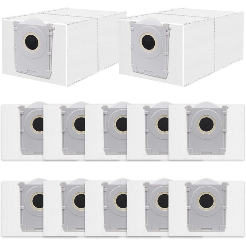 foto del prodotto kzq confezione da 12 sacchetti per aspirapolvere robot ecovacs deebot x8 pro x8 omni, t50 t50 pro t50 max omni, t30c pro, t80 omni, sacchetti
