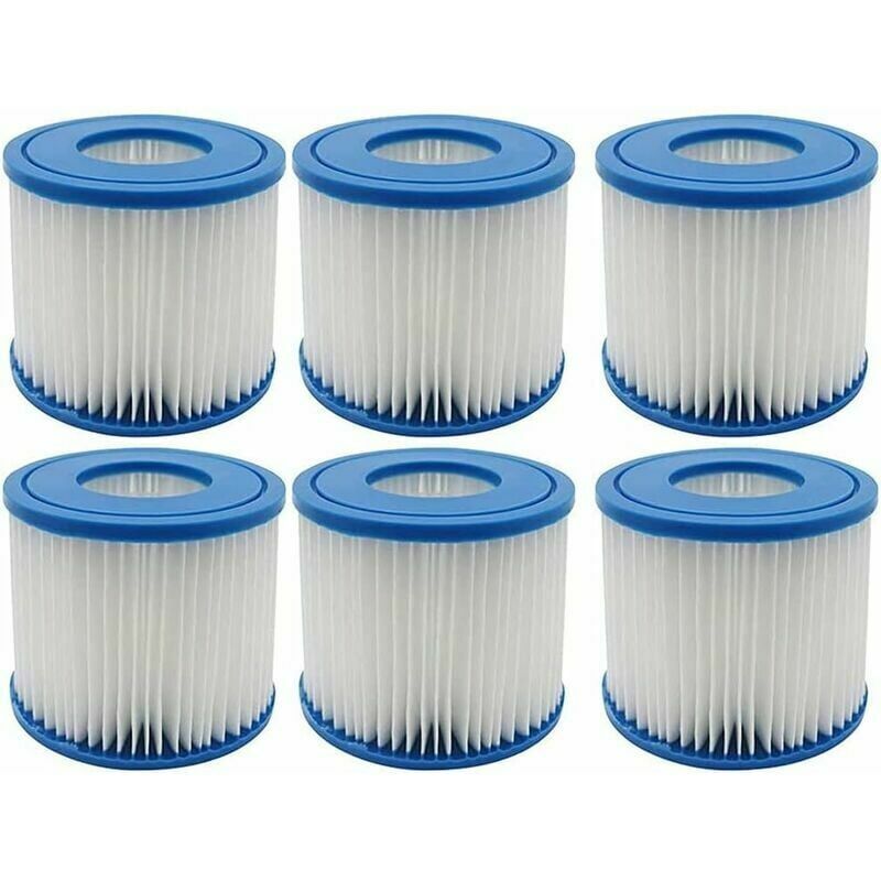 foto del prodotto kzq confezione da 6 filtri per spa e piscina tipo d cartucce filtranti di ricambio compatibili con le onde estive.