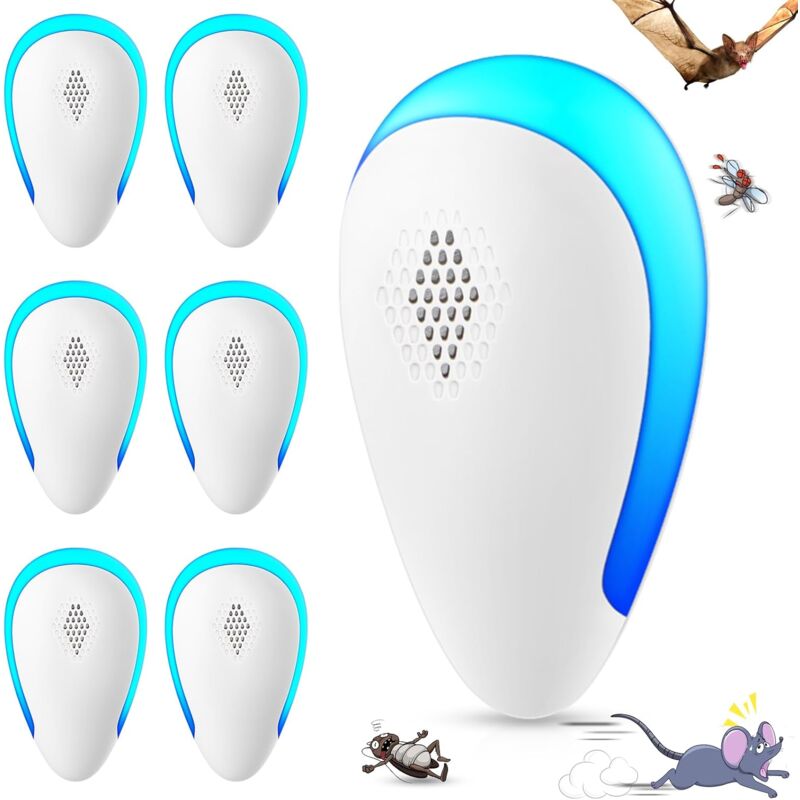 foto del prodotto kzq confezione da 6 repellenti ad ultrasuoni per topi, repellenti elettronici ad ultrasuoni per topi, repellenti elettronici ad ultrasuoni per