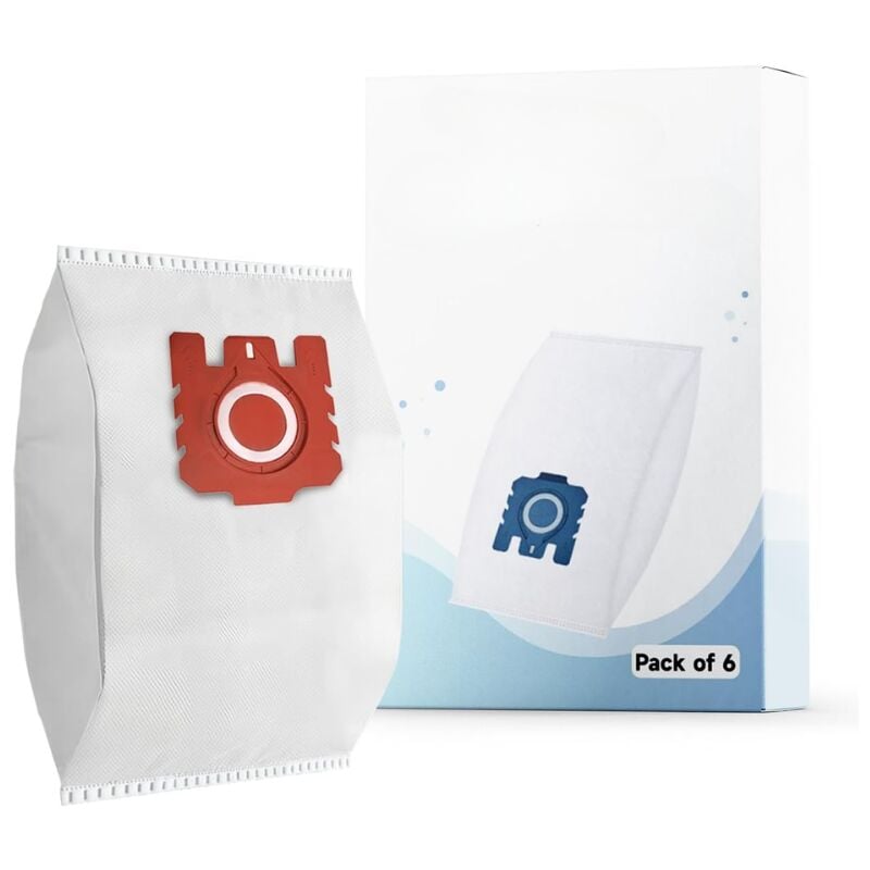 foto del prodotto kzq confezione da 6 sacchetti per aspirapolvere 3d efficiency, compatibili con miele fjm gn, classic c1, complete c1, complete c2, complete c3,