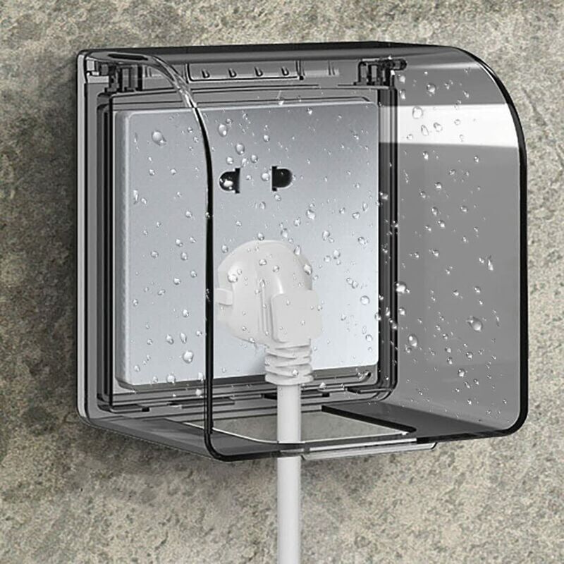 foto del prodotto kzq copertura per presa elettrica a prova di bambino modello 86 scatola per presa elettrica universale impermeabile 12,2 10,8 7,3 cm prese esterne