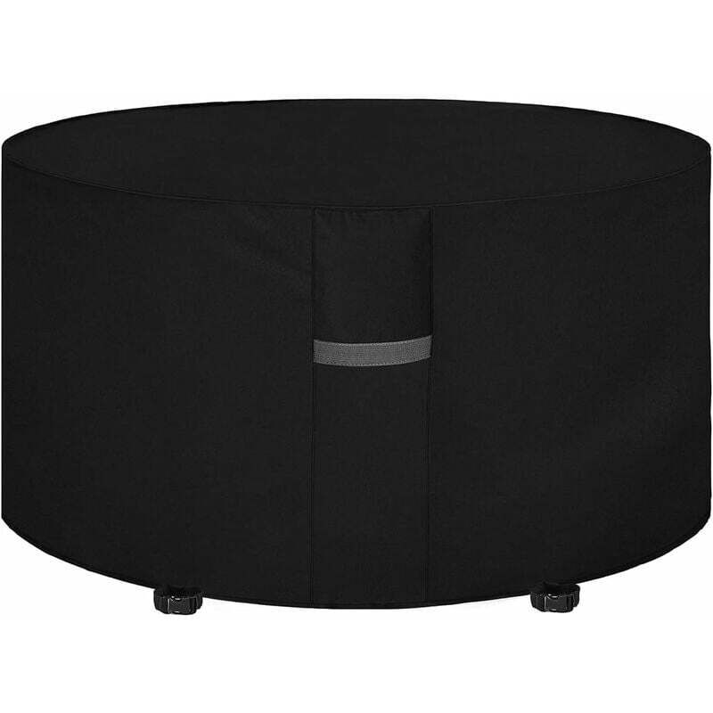 foto del prodotto kzq copertura rotonda per tavolo da giardino realizzata in resistente tessuto oxford 210d, impermeabile, antivento, anti uv e antistrappo, con