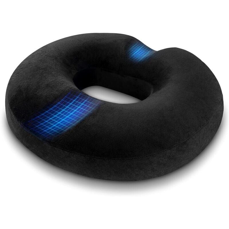 foto del prodotto kzq cuscino ortopedico per emorroidi in memory foam per alleviare le emorroidi e il dolore postnatale cuscino per coccige per sedia a rotelle