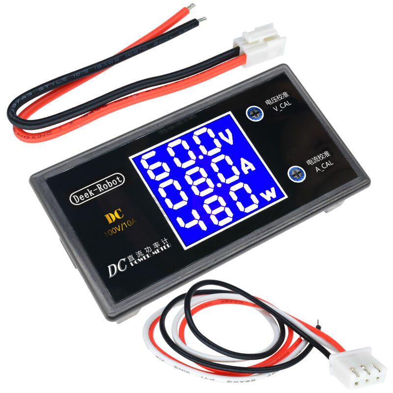 foto del prodotto kzq dc 0 100v 10a display lcd voltmetro digitale amperometro wattmetro misuratore di tensione e corrente tester del rilevatore di volt 12v 24v 36v