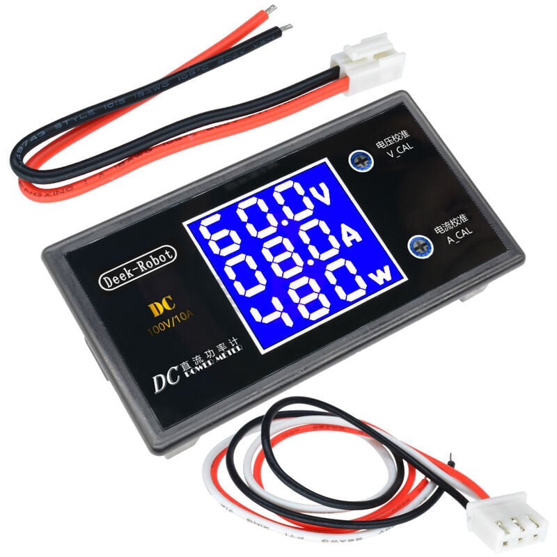 foto del prodotto kzq dc 0 100v 10a display lcd voltmetro digitale amperometro wattmetro misuratore di tensione e corrente voltmetro rilevatore tester 12v 24v 36v