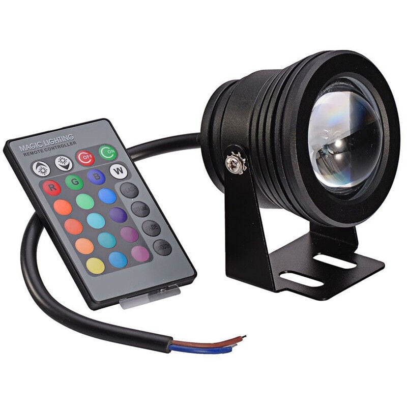 foto del prodotto kzq faretto led da immersione, illuminazione subacquea rgb impermeabile ip67, faretto led da 10 w per illuminazione da giardino esterna con fontana