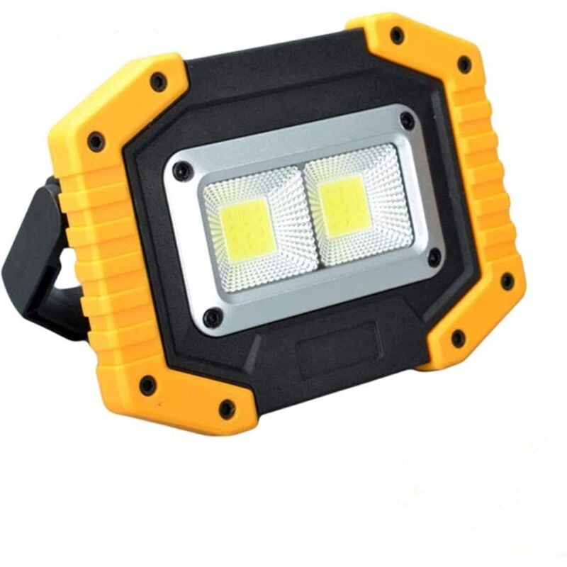 foto del prodotto kzq faro ricaricabile, luce da lavoro per esterni a led da 30 w, ricaricabile, con usb, impermeabile, per campeggio, viaggi, pesca, luci di