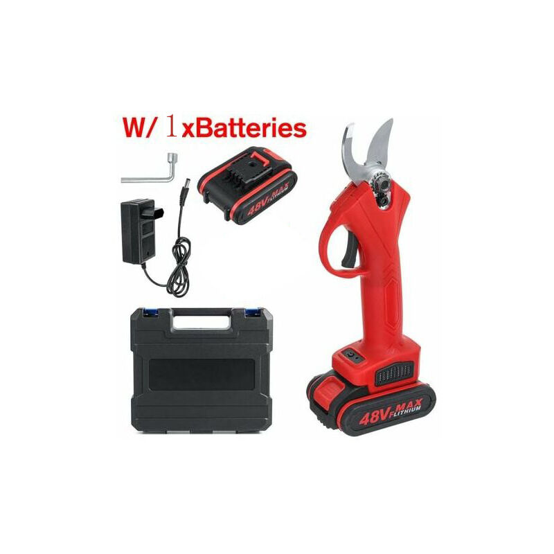 foto del prodotto kzq forbici da potatura a batteria da 48 v con 1 batteria rossa da 48 v