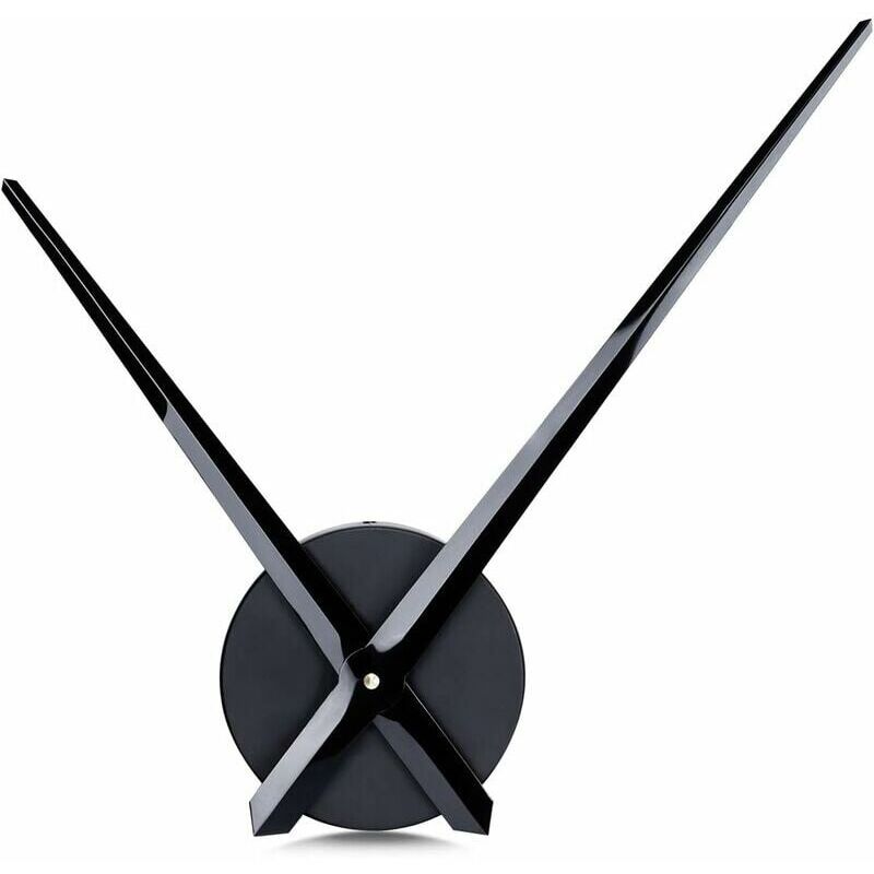 foto del prodotto kzq grande orologio da parete nero con lancette singole senza numeri, movimento dell orologio a lancetta lunga con 31,5 cm di lunghezza