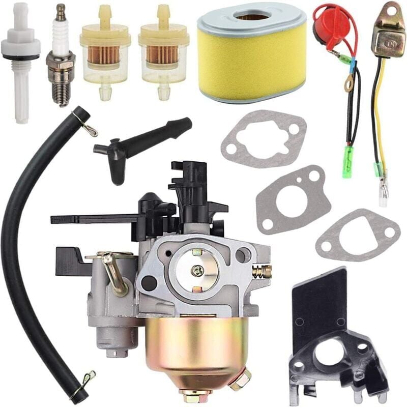 foto del prodotto kzq kit carburatore gx160 per motore honda gx200 gx168 gx140 gx120 da 5,5 cv e 6,5 cv, pompa dell acqua, idropulitrice, carburatore, con