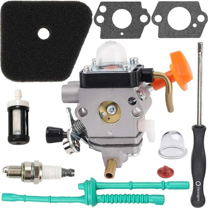 foto del prodotto kzq kit carburatore per decespugliatore stihl fs 87 fs90 fs100 fs110 fs130 hl90 hl95 hl100 ht100 ht101 km90 km100 km110 sp90, c1q s174. il
