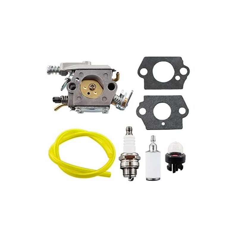 foto del prodotto kzq kit carburatore per husqvarna 225 227 232 235 240 577133001 537052701 522607401 503281517 sostituisce walbro wt 964 wt 548