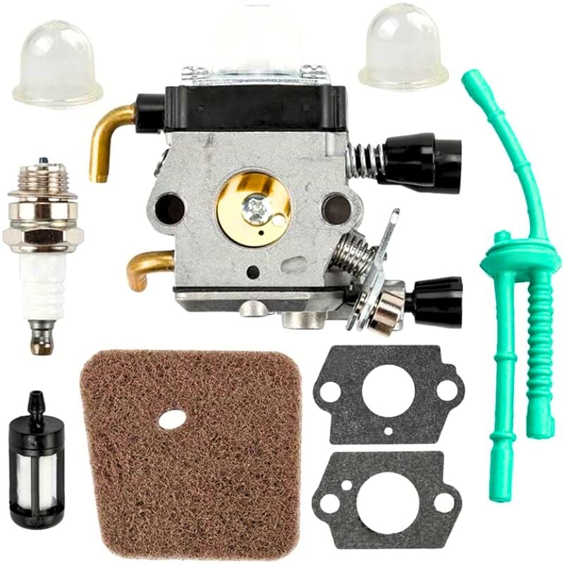 foto del prodotto kzq kit carburatore per stihl fs38 fs45 fs46 fs55 fs55r km55 fs85 fc55 fs38, tagliaerba, zama c1q s66, c1q s71, c1q s97, a, c1q s143