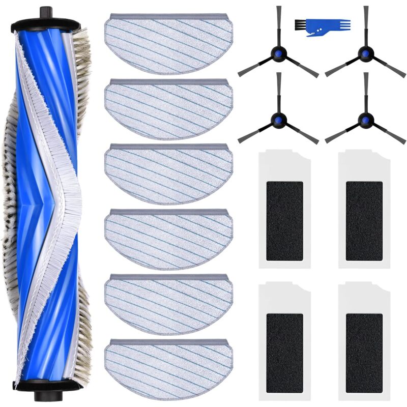 foto del prodotto kzq kit d accessoires pour ecovacs deebot n20 plus, 6 serpill res, 1 brosse principale, 4 brosses lat rales, 4 filtres, pi ces de rechange pour
