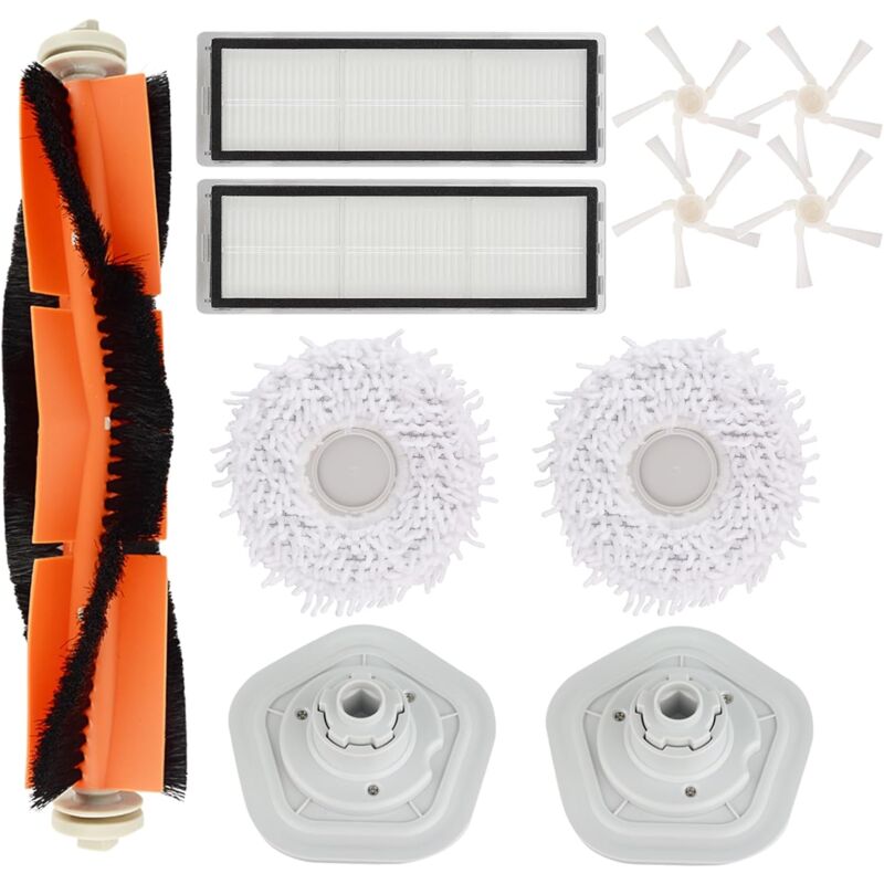 foto del prodotto kzq kit di accessori di ricambio per aspirapolvere dreame bot w10 w10 pro, 1 spazzola principale, 2 filtri, 4 spazzole laterali, 2 mocio e 2