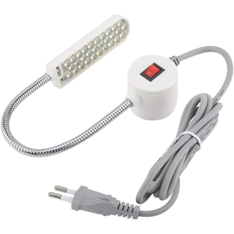 foto del prodotto kzq lampada a collo di cigno con 30 led per macchina da cucire con base magnetica per casa o macchina da cucire 220 v 