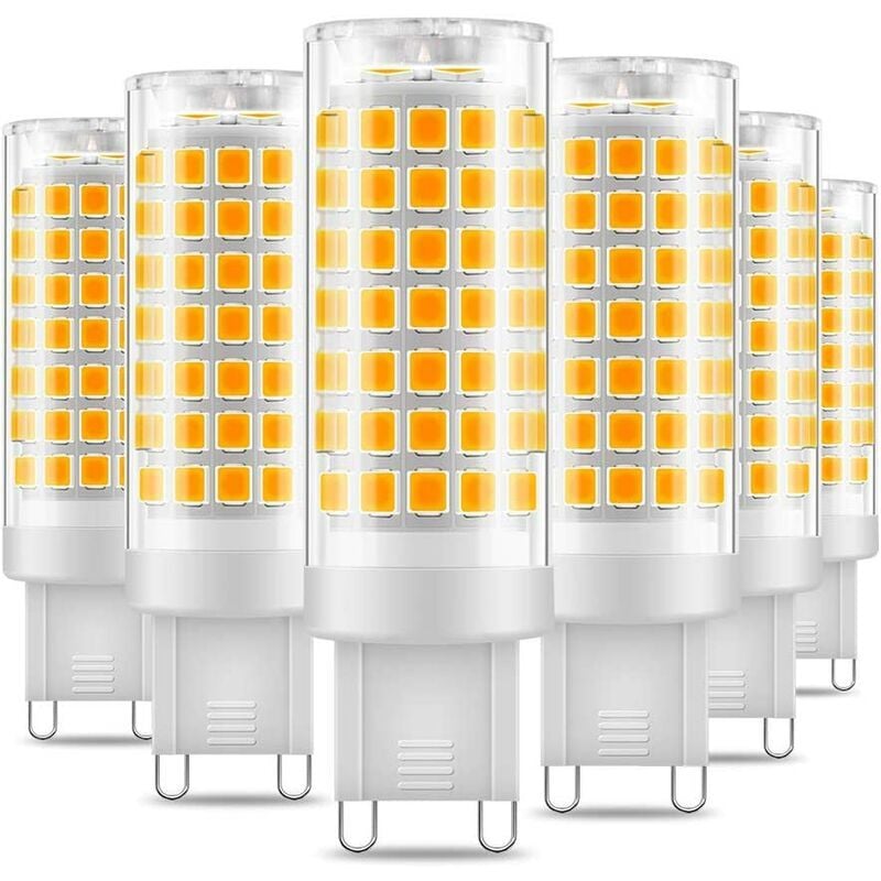 foto del prodotto kzq lampadina led g9 7w, bianco caldo 3000k, 650lm, risparmio energetico equivalente a luce alogena da 60w, angolo di 360 gradi, ac220 240v