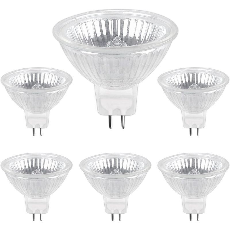 foto del prodotto kzq - lampadine alogene gu5.3 da 50 w 12 v - bianco caldo 2700 k, confezione da 6