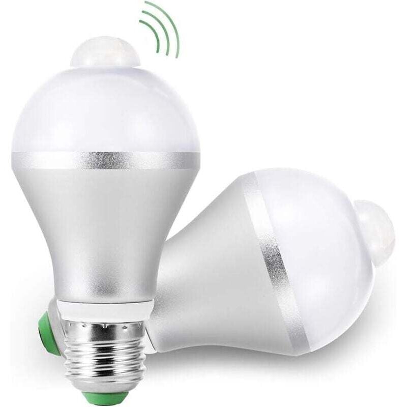 foto del prodotto kzq lampadine led e27 sensore di movimento pir, sensore di luce intelligente 15w 5700k accensione spegnimento automatico per scale garage corridoio