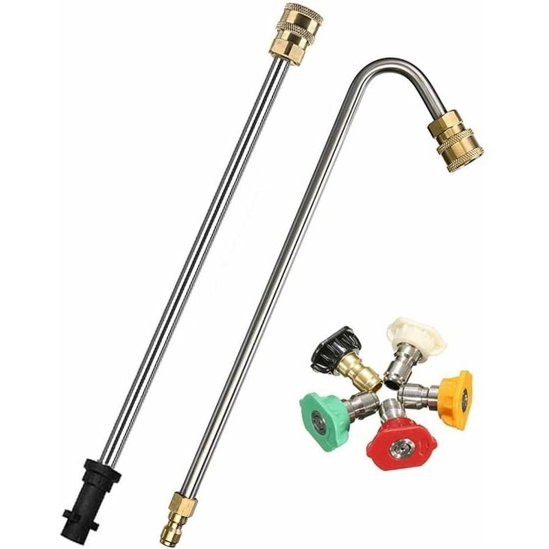 foto del prodotto kzq lance coud e de pulv risation pour nettoyage sous ch ssis et goutti res, compatible avec les nettoyeurs haute pression karcher k2 k7