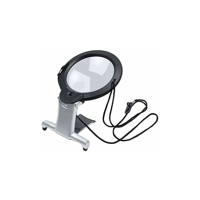 foto del prodotto kzq lente d ingrandimento gigante con lampada a led lente d ingrandimento da lettura a mani libere per collo e ufficio