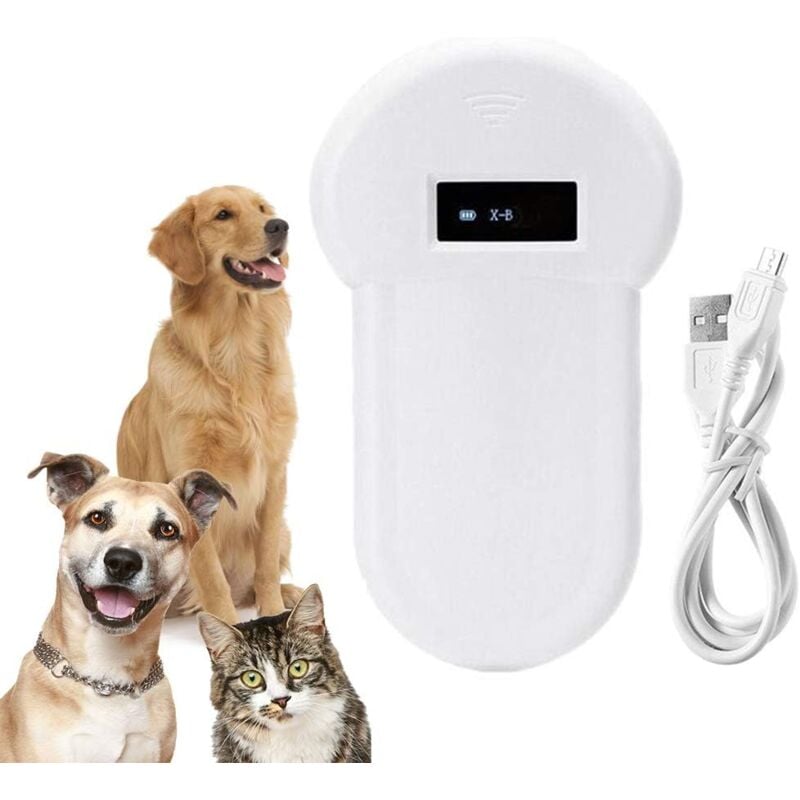 foto del prodotto kzq lettore di microchip per animali domestici kkmoon, lettore portatile lf 134,2 khz, lettore di chip tascabile per animali domestici, lettore di