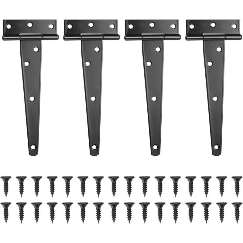 foto del prodotto kzq lotto di 4 charni res de porte de charni res de porte, charni res plates en acier inoxydable pour portails, hangar, armoires 6 pouces