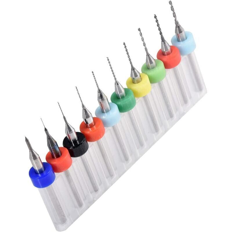 foto del prodotto kzq mini punte da trapano per pcb 0,1 1,0 mm, punte da trapano micro in carburo di tungsteno con scanalatura a spirale, utensili rotanti per