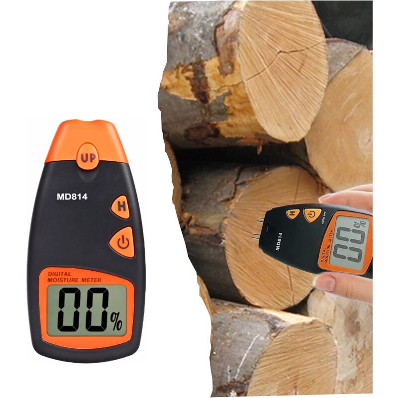 foto del prodotto kzq misuratore di legnoigrometro per legno a quattro aghi con display lcd rilevatore di tronchi di legno e misuratore di umidit del terreno