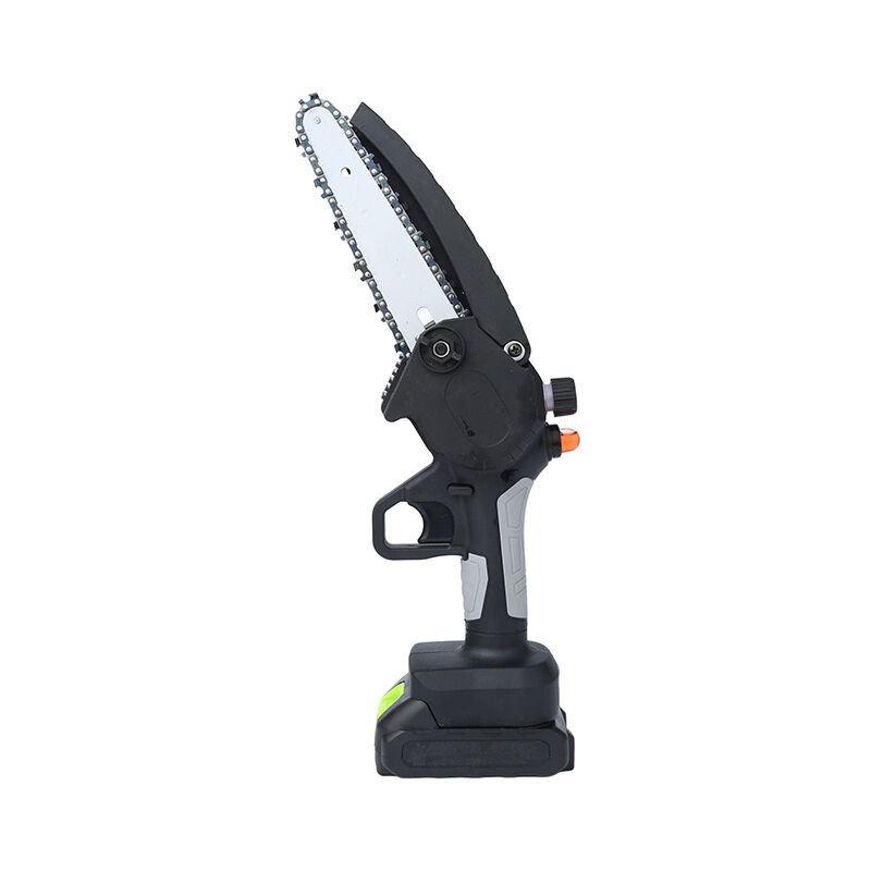 foto del prodotto kzq motosega portatile da 7,8 pollici, motosega elettrica portatile, motore brushless agli ioni di litio per tagliare rami di alberi e legno.