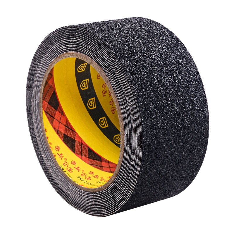 foto del prodotto kzq nastro antiscivolo, 0,5 cm 100 cm nastro adesivo impermeabile rotolo adesivi per gradini di scale interne ed esterne nero 