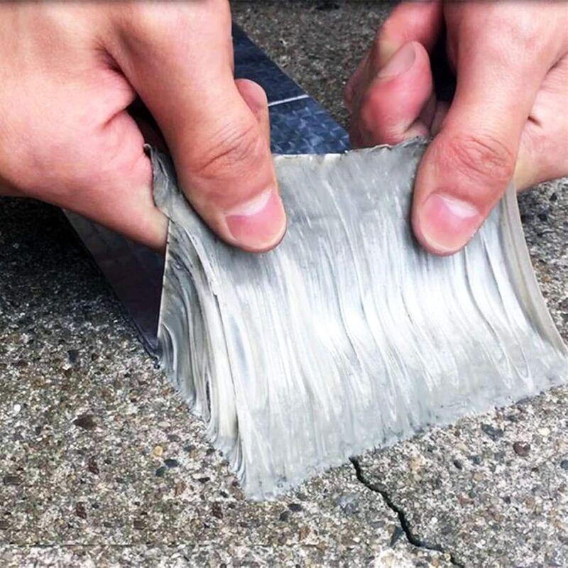 foto del prodotto kzq nastro in gomma butilica resistente alle alte temperature, nastro impermeabile per riparazione tubi del tetto, strumenti per la