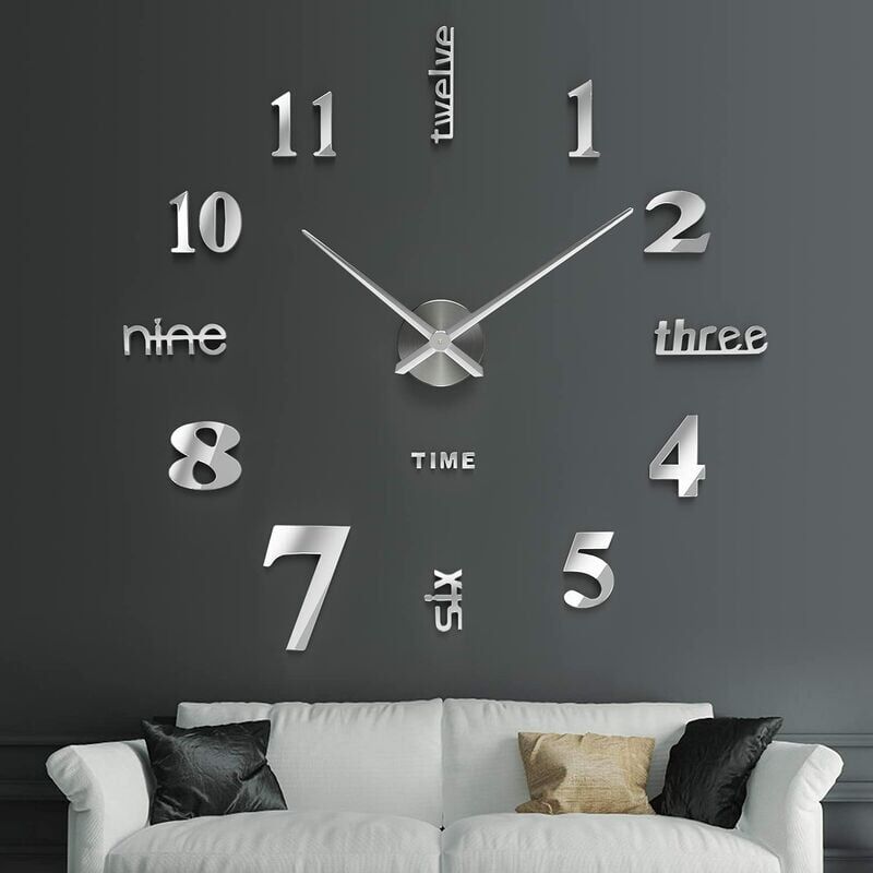 foto del prodotto kzq orologio da parete gigante design moderno 60 120cm orologio da parete dal design moderno per camera da letto cucina bagno ufficio hotel