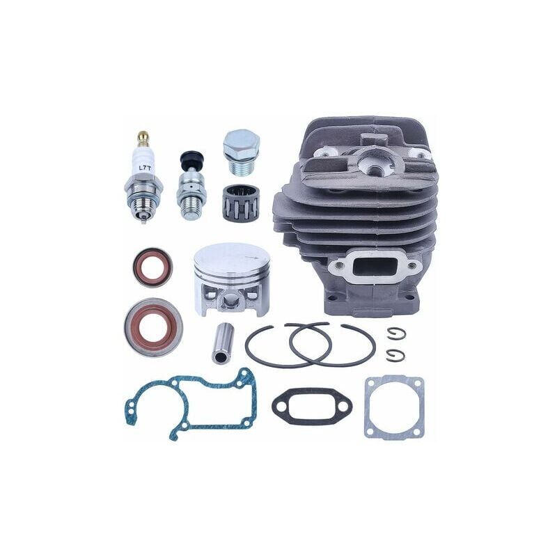 foto del prodotto kzq pistone e cilindro per stihl serie 026 ms260, nikasil 44,7 mm, pistone cilindro guarnizioni valvola di decompressione candela,