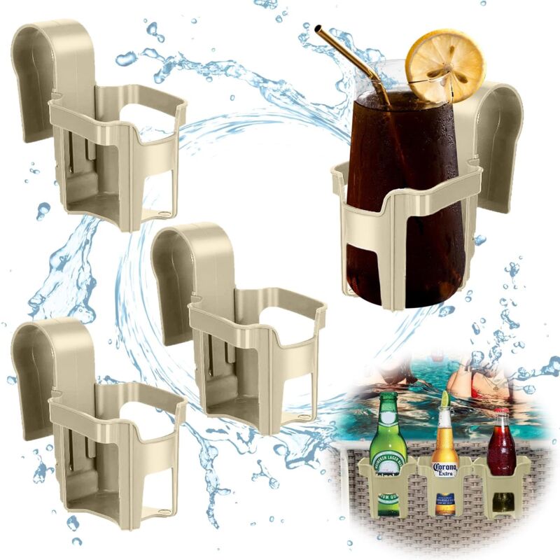 foto del prodotto kzq portabicchieri da piscina 4 pezzi, portabicchieri da piscina, portabottiglie da piscina, portabicchieri multifunzionale da piscina, per feste