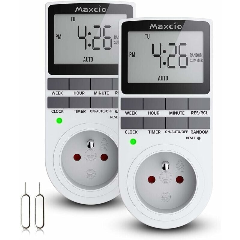 foto del prodotto kzq presa digitale programmabile, timer digitale giornaliero settimanale, programmatore di prese elettriche con schermo lcd e modalit casuale