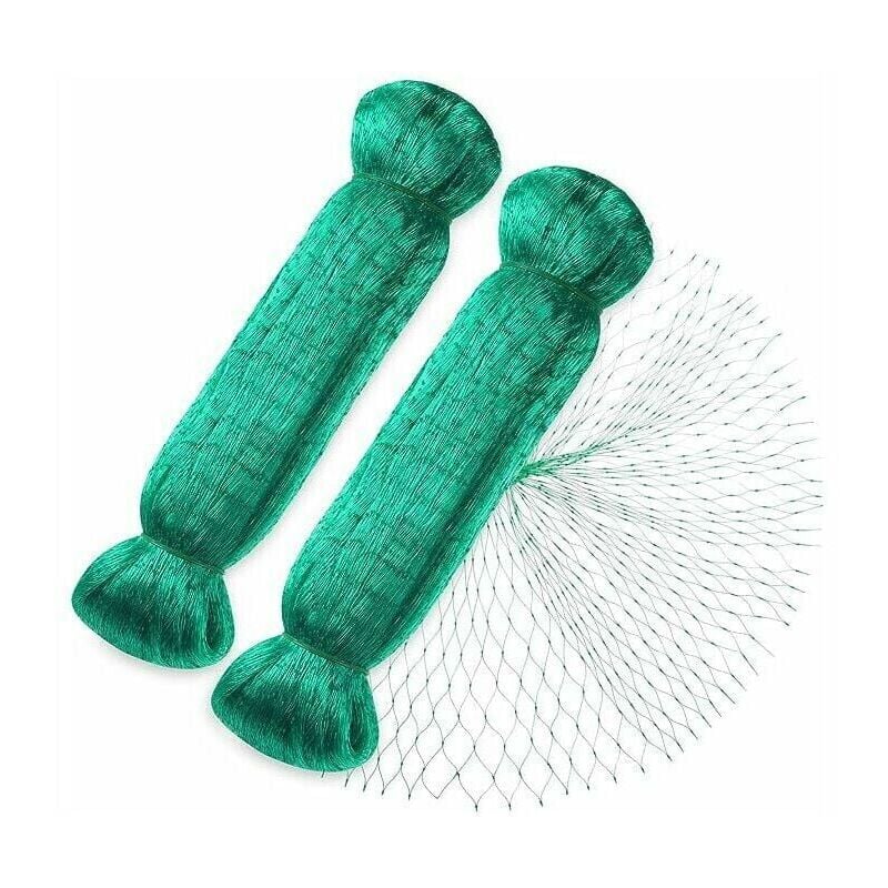 foto del prodotto kzq rete anti uccelli, 2 pezzi, 4 10 m, rete protettiva per piante, maglia da 15 mm, verde