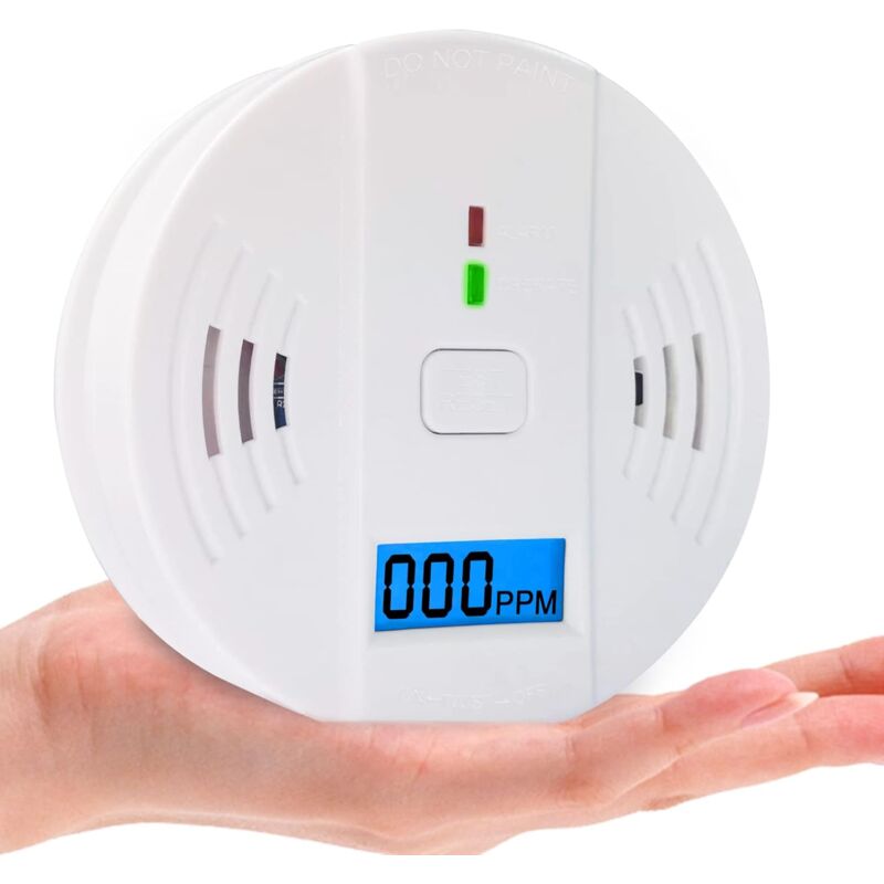 foto del prodotto kzq rilevatore di monossido di carbonio con display a led sensore elettronico, rilevatore di allarme per monossido di carbonio rotondo 