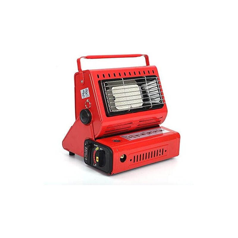 foto del prodotto kzq riscaldatore a gas in ceramica per esterni, tenda, roulotte, campeggio rosso