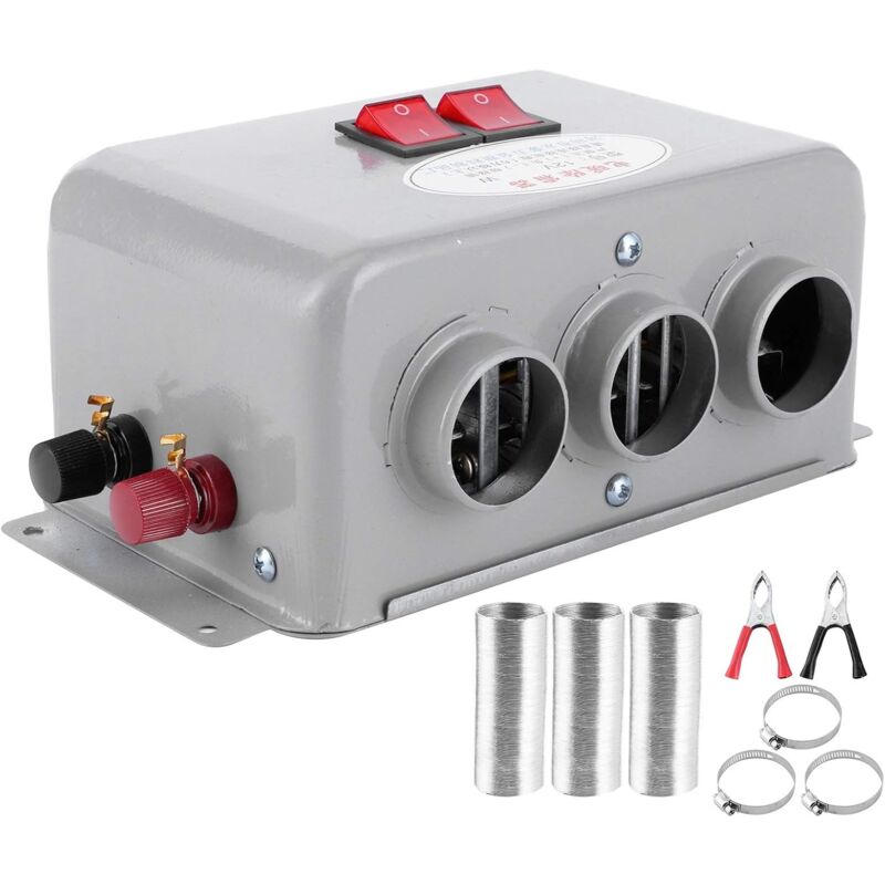 foto del prodotto kzq riscaldatore per auto compatto da 12 v, 3 fori, 600 w 800 w riscaldamento rapido per l inverno elimina il gelo basso rumore