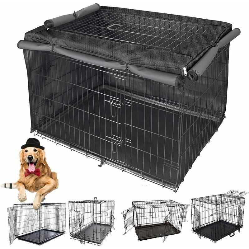 foto del prodotto kzq robusta gabbia per cani da interno, gabbia multifunzionale a prova di luce per cani, materiale in tessuto oxford 420d senza gabbia per cani 