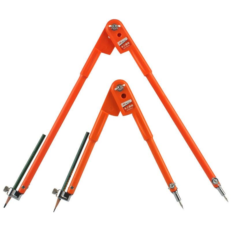 foto del prodotto kzq set 2 compassi set compassi a matita di precisione, diametro grande arancione l s 