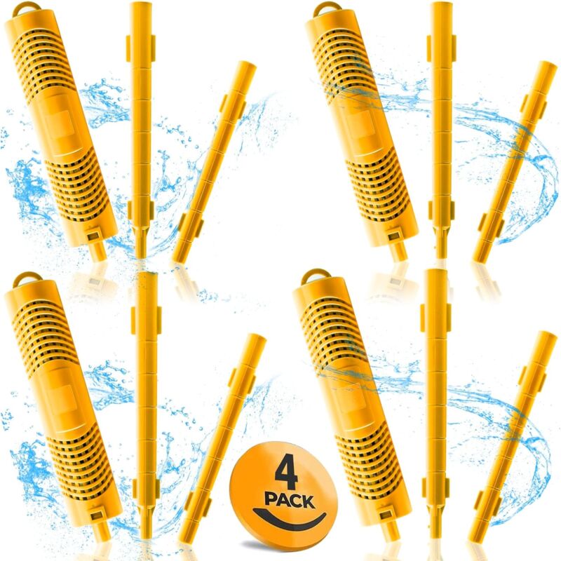foto del prodotto kzq set di 4 bastoncini minerali per spa per cartuccia filtro jacuzzi durata 4 mesi giallo